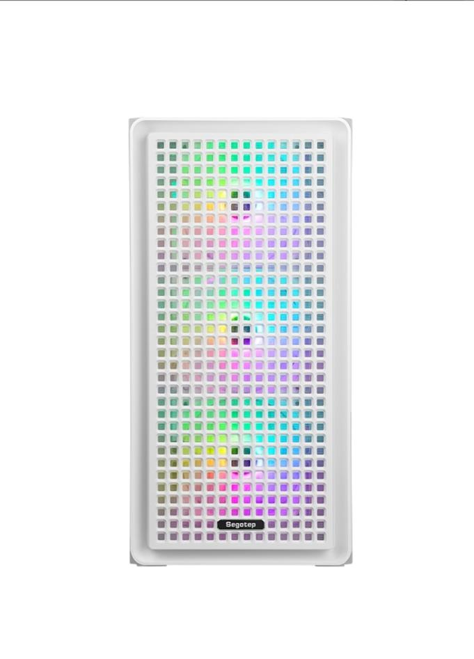 SEGOTEP Radiant Beyaz 750W 80+ Bronze Midi Tower Kasa (Rainbow Fan)