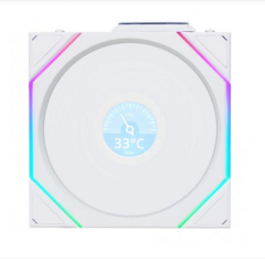 Lian Li UNI FAN REVERSE TL WIRELESS LCD 1x120mm Beyaz Kasa Fanı