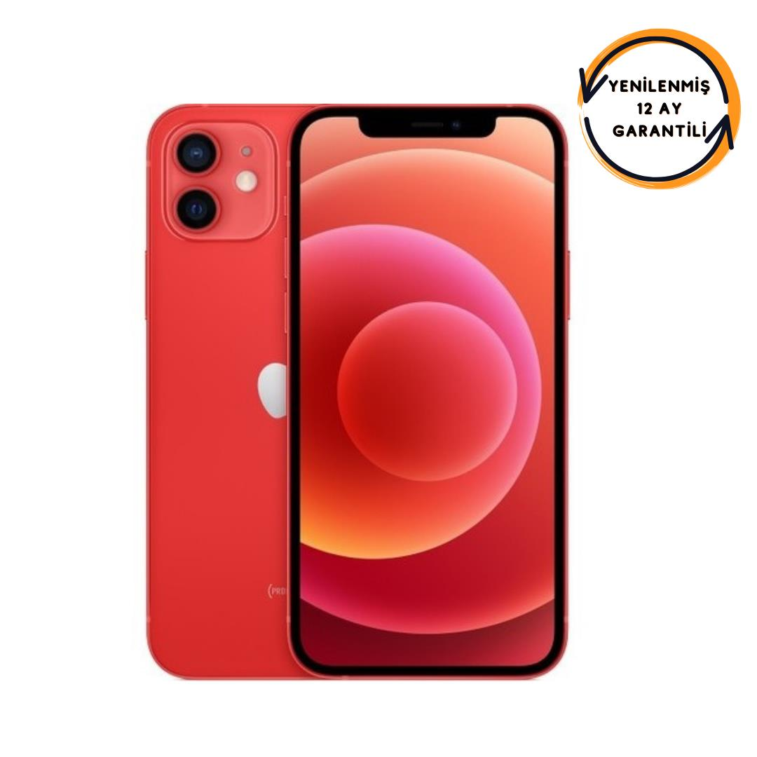 IPHONE 12 64 GB KIRMIZI YENİLENMİŞ (12 ay garantili)