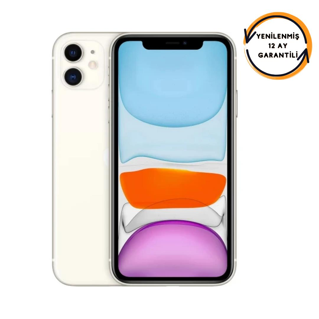 IPHONE 11 64GB BEYAZ  YENİLENMİŞ (12 Ay Garantili)