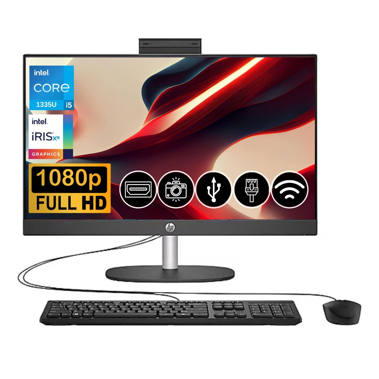 HP Proone 240 G10 i5 1335U 16GB 256GB M.2 SSD B6JD5ES  ATL5 23.8'' FHD Fdos Siyah  All In One Bilgisayar