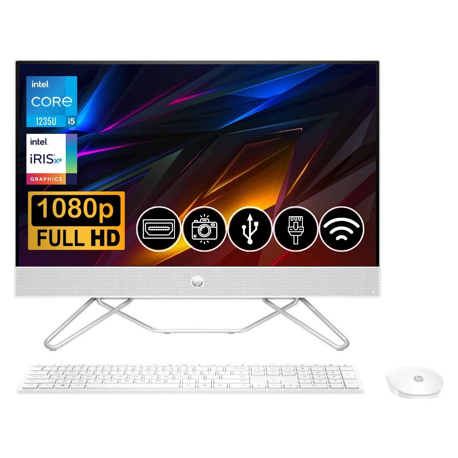 HP 24-CB1017NT Intel Core i5 1235U 32GB 512GB M.2 SSD 761F1EA ATL9  23.8'' Fdos  All In One Bilgisayar