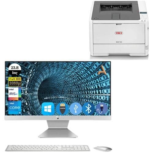 Asus i5-1135G7 16GB 1TB SSD V241EAK-WA167M067 23.8'' W11 Pro Beyaz All In One Bilgisayar+yazıcı