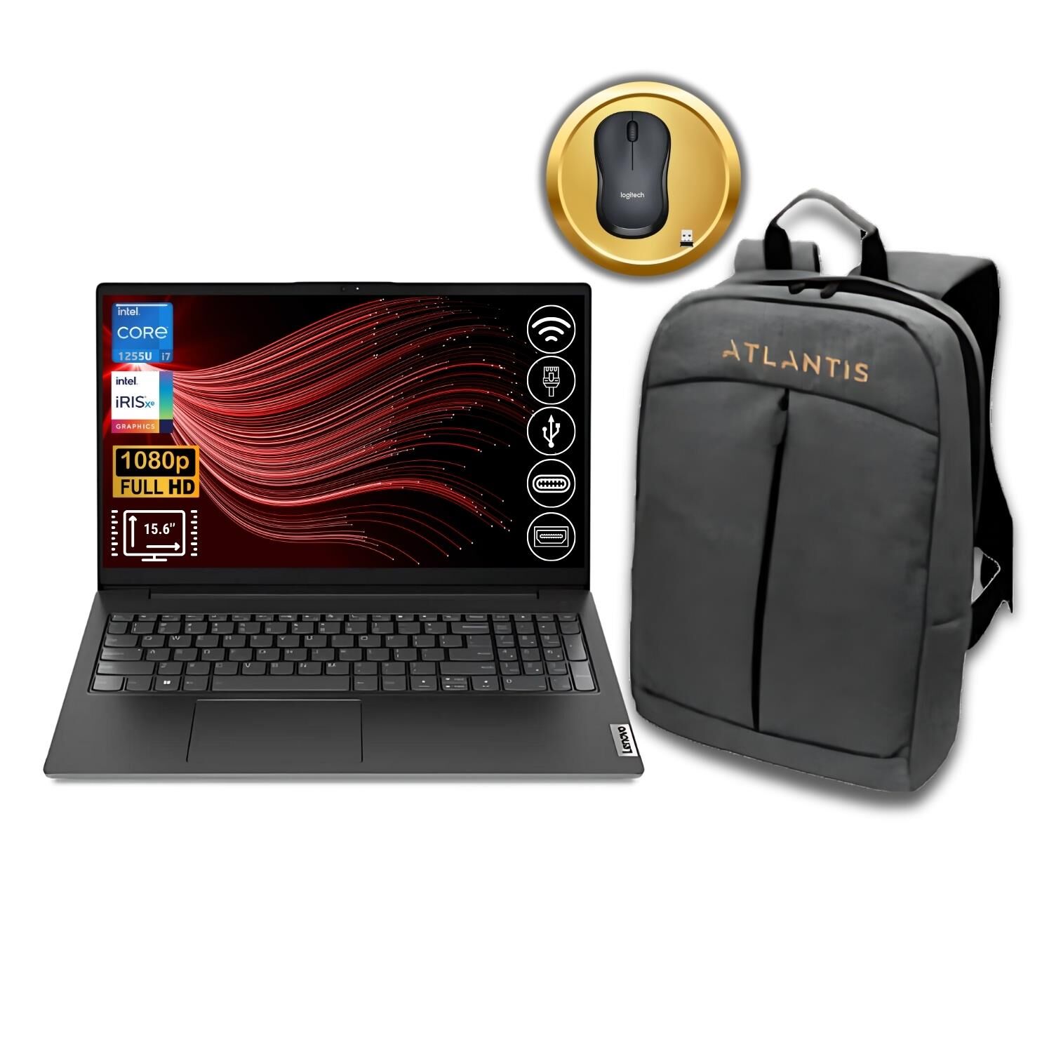 LENOVO V15 İ7-1255U 40GB  2TB M.2SSD 82TT0055TX ATL35 15.6'' FDOS Notebook+Çanta&Mouse