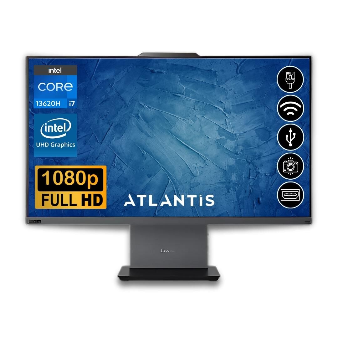 LENOVO NEO 50A i7-13620H 32GB 512GB M.2 SSD 12SC001XTR  ATL7  23.8'' FDOS All IN One Bilgisayar