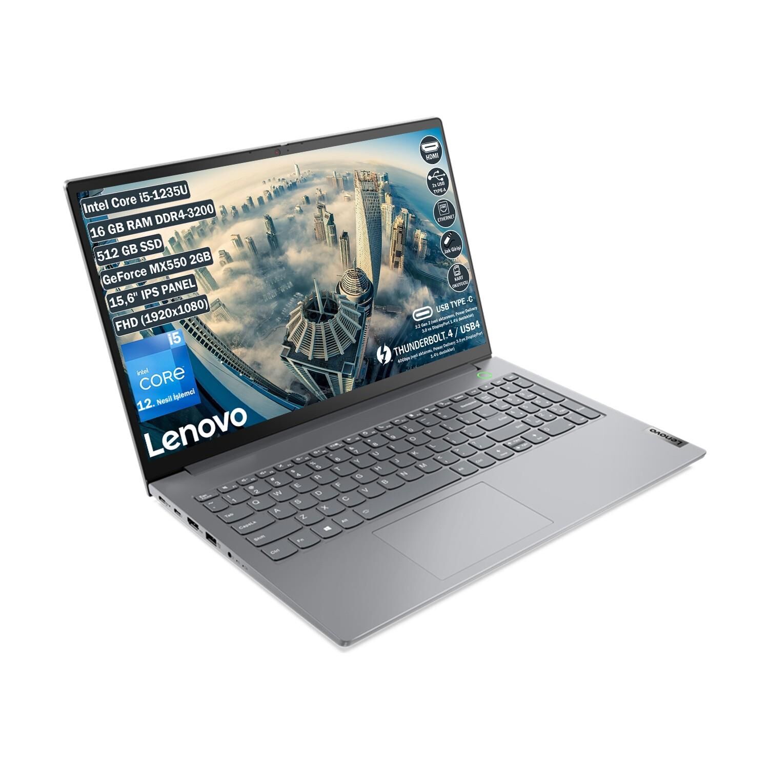Lenovo ThinkBook 15 G4 IAP 21DJ00GATX i5-1235U 16 GB 512 GB SSD MX550 15.6'' Taşınabilir Bilgisayar