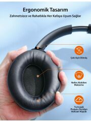 TAOTRONICS Bluetooth 5.3 Katlanabilir Kablosuz Kulaküstü Kulaklık Kırmızı Siyah