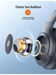 TAOTRONICS Bluetooth 5.3 Katlanabilir Kablosuz Kulaküstü Kulaklık Kırmızı Siyah