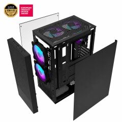 Aigo / DarkFlash A290 Usb3.0 3×12CM Fan Temperlı Cam Sıyah Atx Oyuncu Kasası (Psu Yok)