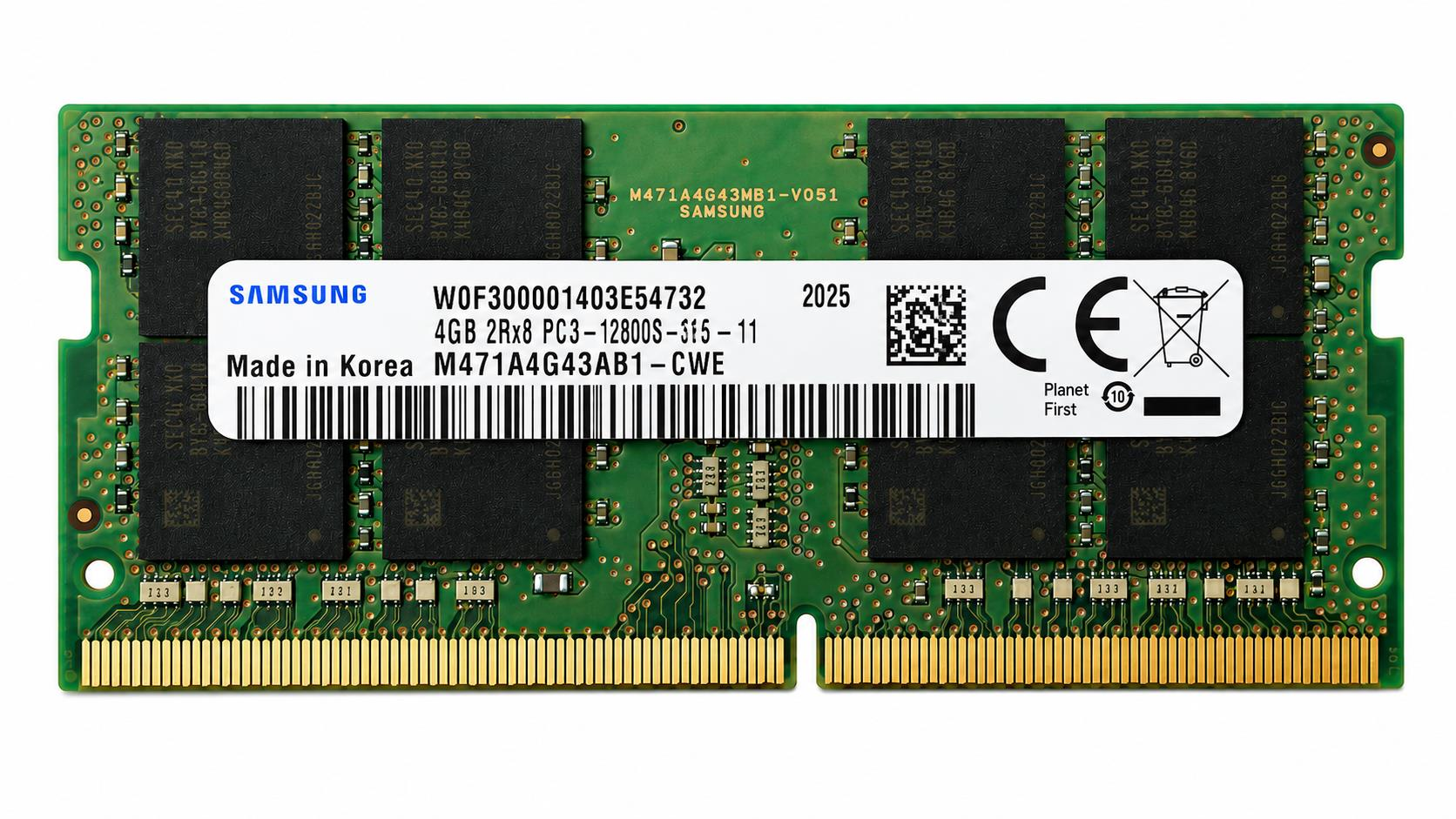 Samsung 32GB DDR4 3200MHz CL22 1.2V SODIMM Notebook RAM M471A4G43AB1-CWE