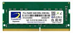 Twinmos 16 GB 3200 MHz DDR4 1.2V MDD416GB3200N Notebook Ram