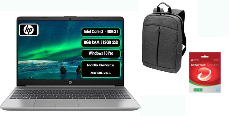HP 250 G8 45Q24ESZ32 i3 1005G1 8GB 512GB SSD MX130 15.6'' W10P+Antivirüs+Çanta