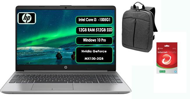 HP 250 G8 45Q24ESZ33 i3 1005G1 12GB 512GB SSD MX130 15.6'' W10P+Antivirüs+Çanta