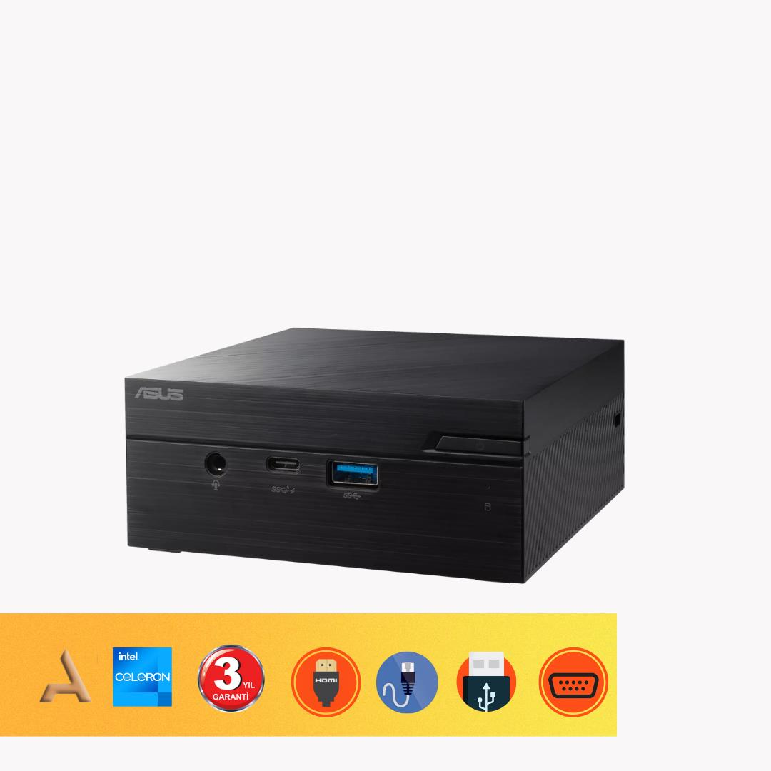 Asus Celeron Dc N4500 4GB 128 SSD + 500 GB HDD  O/B - HDMI - Com Port Mini Pc Fdos PN41-BBC029MC065