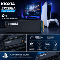 KIOXIA EXCERIA 2 TB NVME GEN4 SSD SOGUTUCULU 6200/4900 (LSC11K2T04G8)