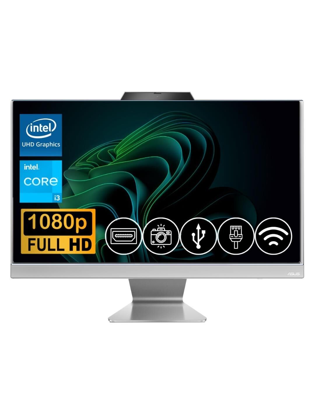 Asus i3-1315U 24GB DDR5 128GB M.2 SSD A3402WVAK-I38256W0D ATL10  23.8'' Beyaz Fdos All In One Bilgisayar