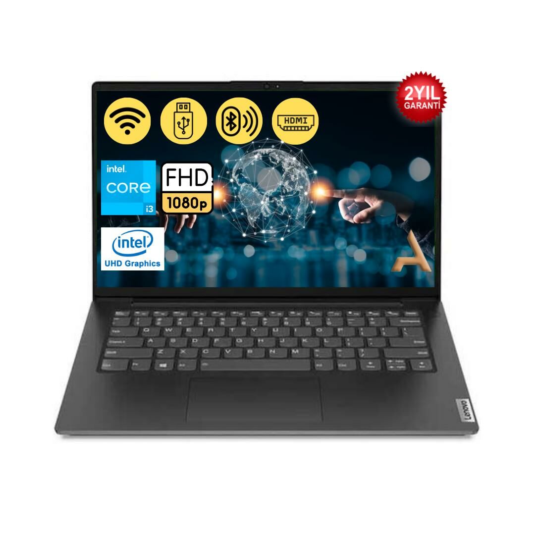 Lenovo V14 G2 i3-1115G4 20GB 1TB SSD 1TB HDD 82KA010XTXZ27 FDos UHD Graphics 14'' Full HD Notebook