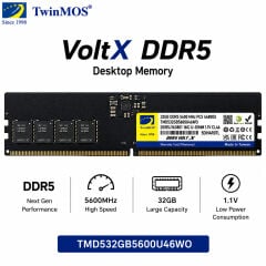 TwinMOS VoltX 32GB TMD532GB5600U46WO DDR5 5600MHz CL46 1.1V Masaüstü Ram