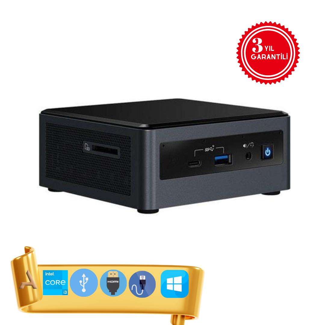 INTEL i3-10110U 4 GB 128 GB SDD BXNUC10I3FNHN25 W10H HDMI Mini Masaüstü Bilgisayar