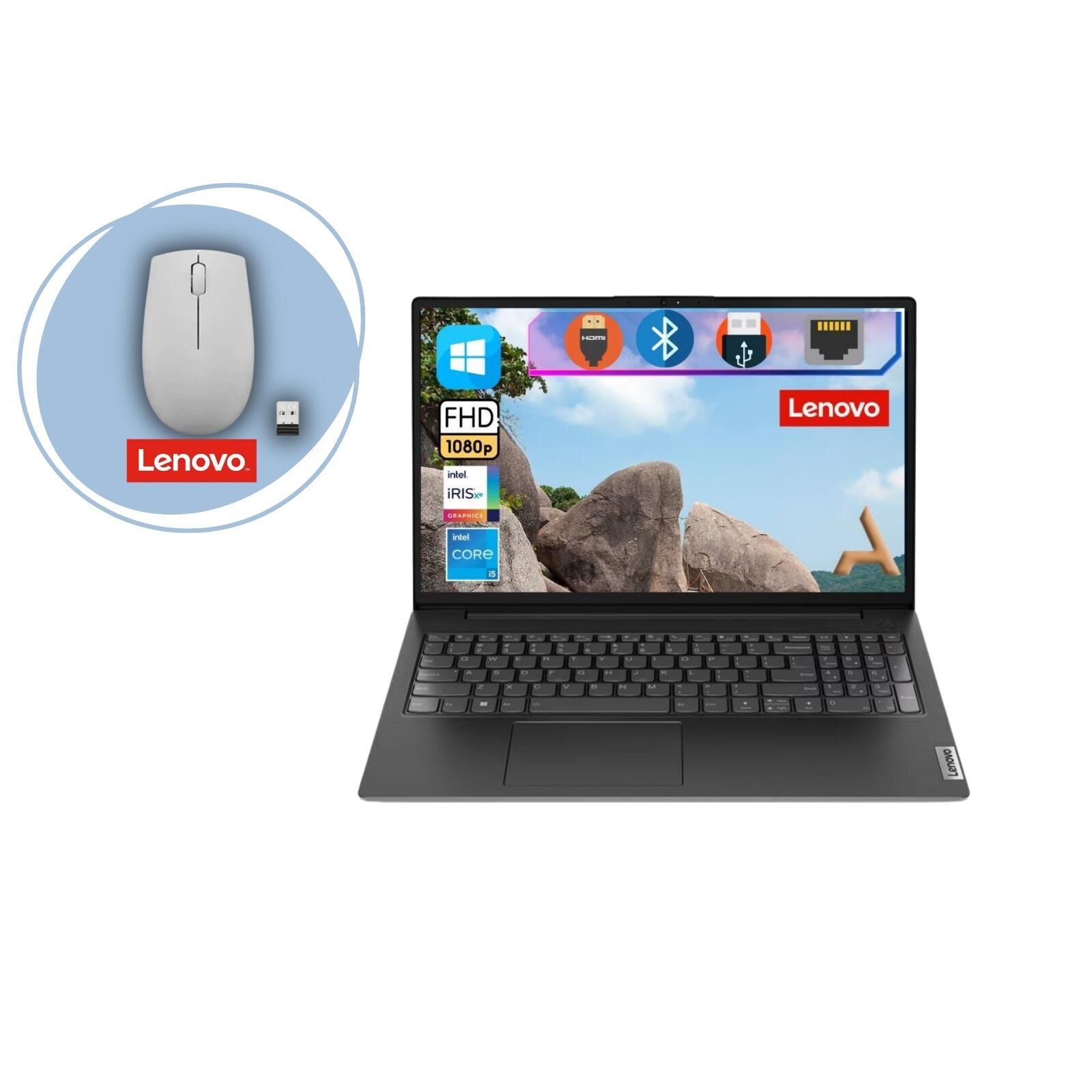 Lenovo V15 G3 I5-1235U 16GB 512GB SSD FDos 15.6'' FHD Notebook 82TT00A5TX0253+Mouse