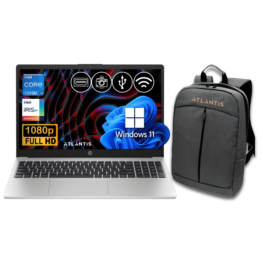HP 250 G10 Intel Core i7 1355U 32GB 256 GB M.2 SSD 8A541EA ATL52 15.6'' W11 Pro Notebook&Çanta