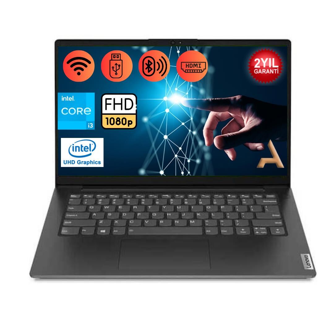 Lenovo V14 G2 i3-1115G4 12GB 256GB SSD 82KA010XTXZ08 FDos UHD Graphics 14'' Full HD  Notebook