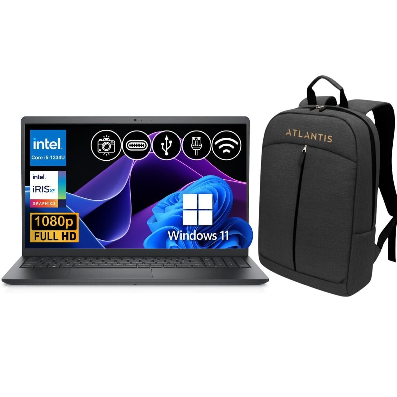 Dell Vostro 3530 i5-1334U 32GB 1TB SSD 15.6'' FHD Win11P N3409PVNB3530U ATL85 Notebook +Çanta Hediye