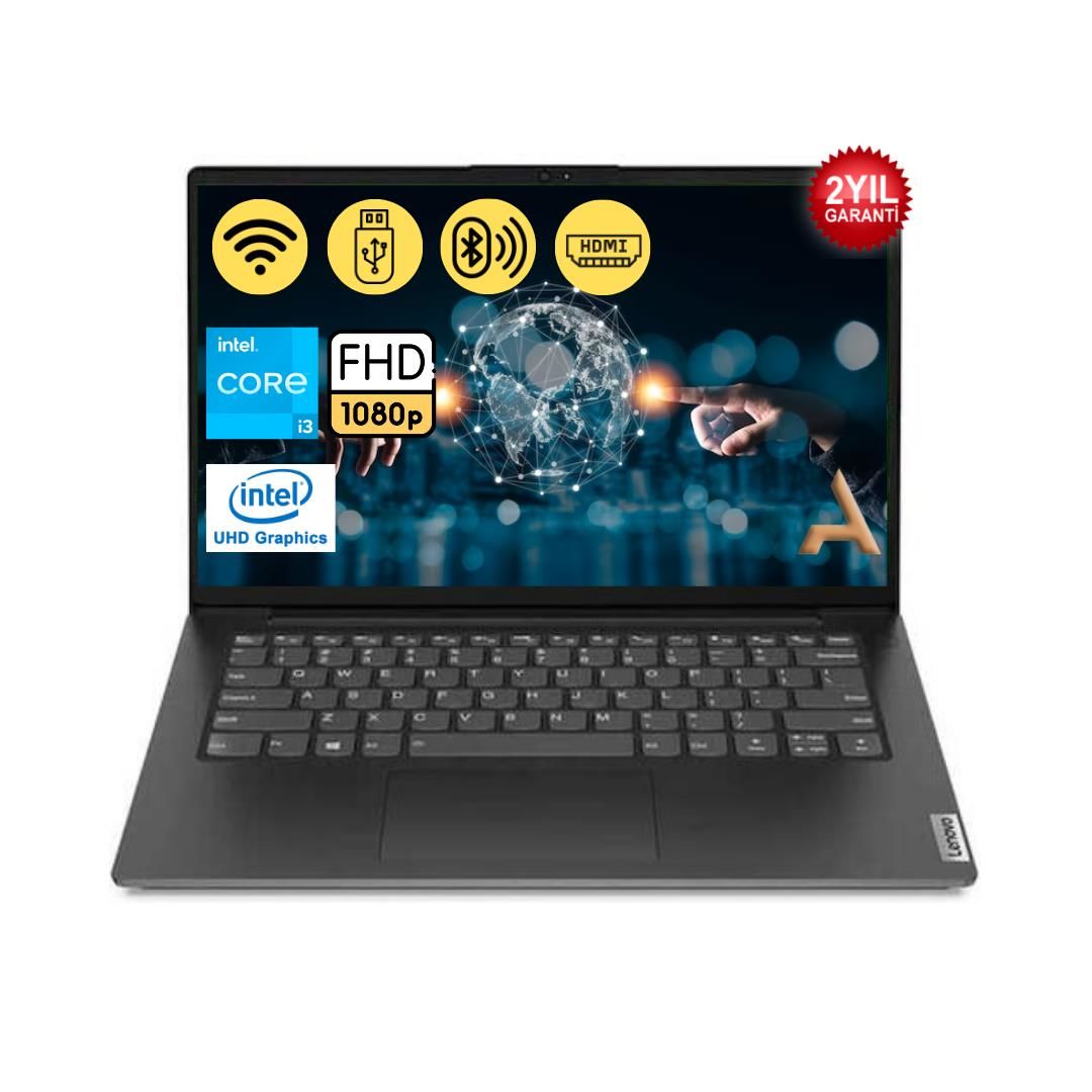 Lenovo V14 G2 i3-1115G4 4GB 512GB SSD 1TB HDD 82KA010XTXZ16 FDos UHD Graphics 14'' Full HD Notebook
