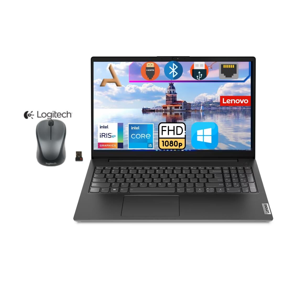 Lenovo V15 G3 I5-1235U 8GB 512GB SSD+500GB HDD W10H 15.6'' FHD Notebook 82TT00A5TX0287+Mouse