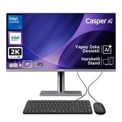 Casper Nirvana A97.210H-BF00X-V-G Intel Core 5-210H 16GB RAM 500GB NVME SSD Freedos 27'' Pivot All In One