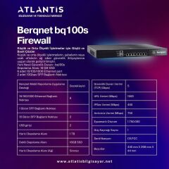 Berqnet bq100s + 5651 + VPN + 1 Yıllık Lisans Dahil + Fırewall Güvenlik Duvarı