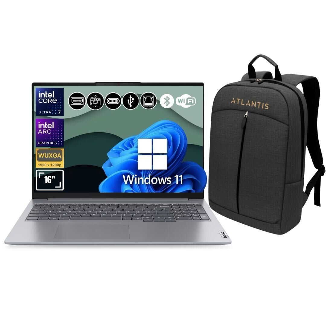Lenovo Thinkbook 21MS008RTR Atl68 Ultra7-155H 8GB Ram 1TB SSD Arc Graphics 16'' W11Pro Notebook+Çanta