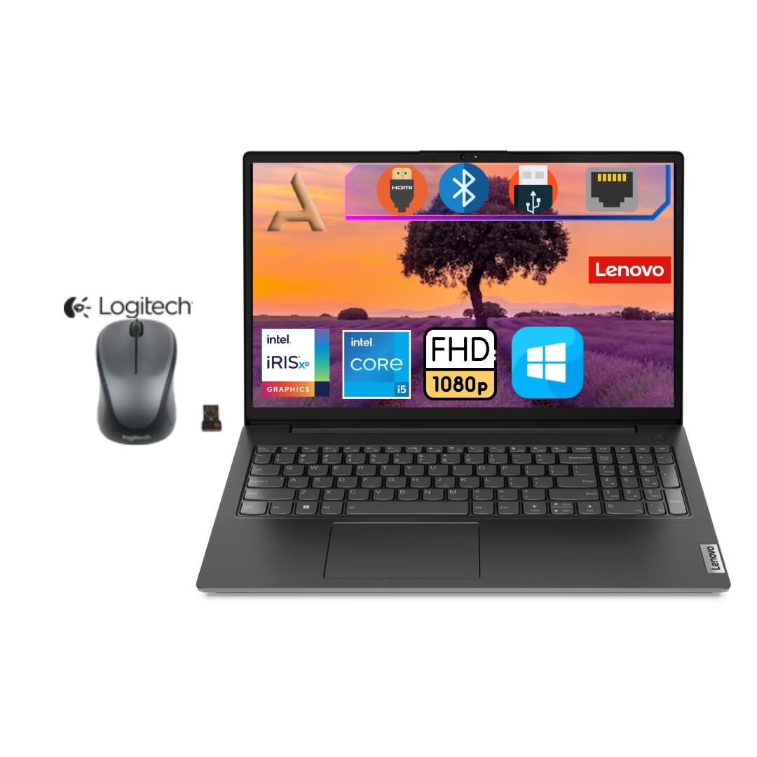 Lenovo V15 G3 I5-1235U 12GB 1TB SSD+500GB HDD W10Pro 15.6'' FHD Notebook 82TT00A5TX0321+Mouse