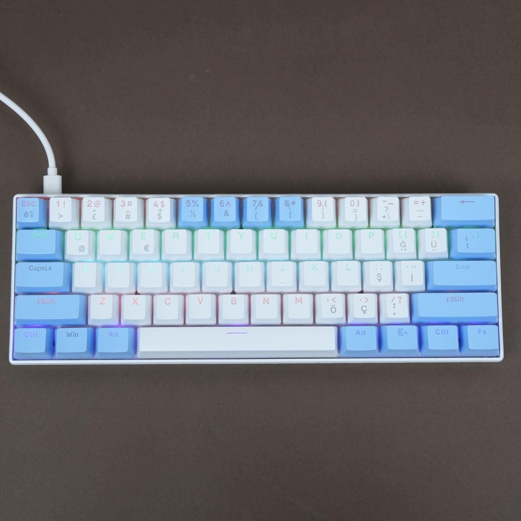 H61K RGB Kablolu Mekanik Klavye | 61 Tuş, 21 Tuş Anti-Ghosting, Çoklu Platform Uyumlu