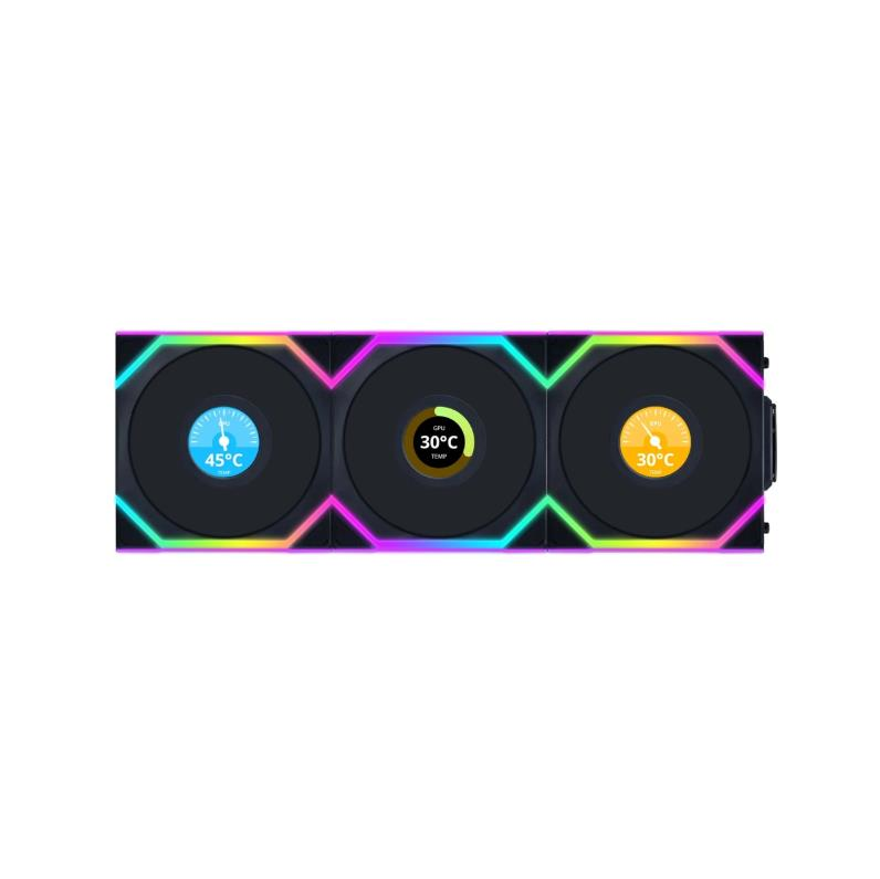 Lian Li UNI FAN SL WIRELESS LCD 3x120mm Siyah Kasa Fanı