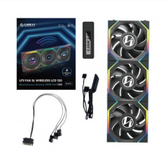 Lian Li UNI FAN SL WIRELESS LCD 3x120mm Siyah Kasa Fanı