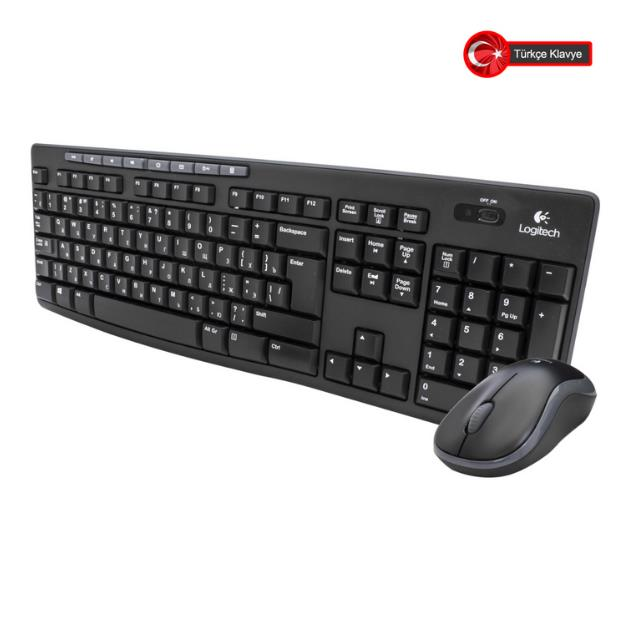 Logıtech MK270,Kablosuz,Nano Alıcılı,Q Multimedya TR Klavye