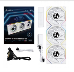 Lian Li UNI FAN REVERSE TL WIRELESS LCD 3x120mm Beyaz Kasa Fanı