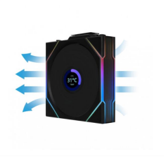 Lian Li UNI FAN REVERSE TL WIRELESS LCD 1x120mm Siyah Kasa Fanı