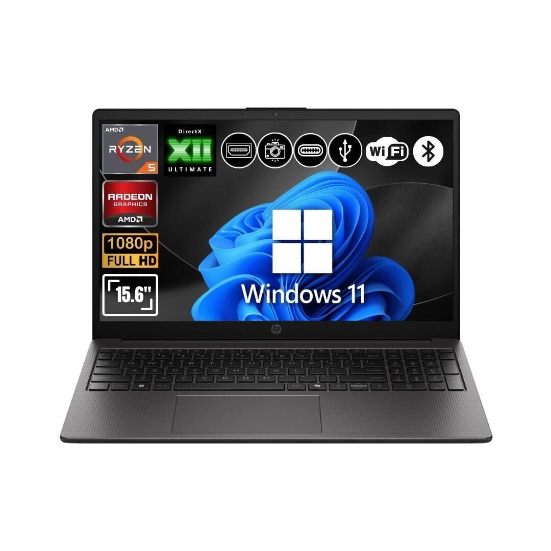 HP 255R G10 AMD Ryzen 5-7535U 64GB Ram 2TB NVMe SSD 15.6'' Full HD Win11Pro Notebook D30M3ET ATL45