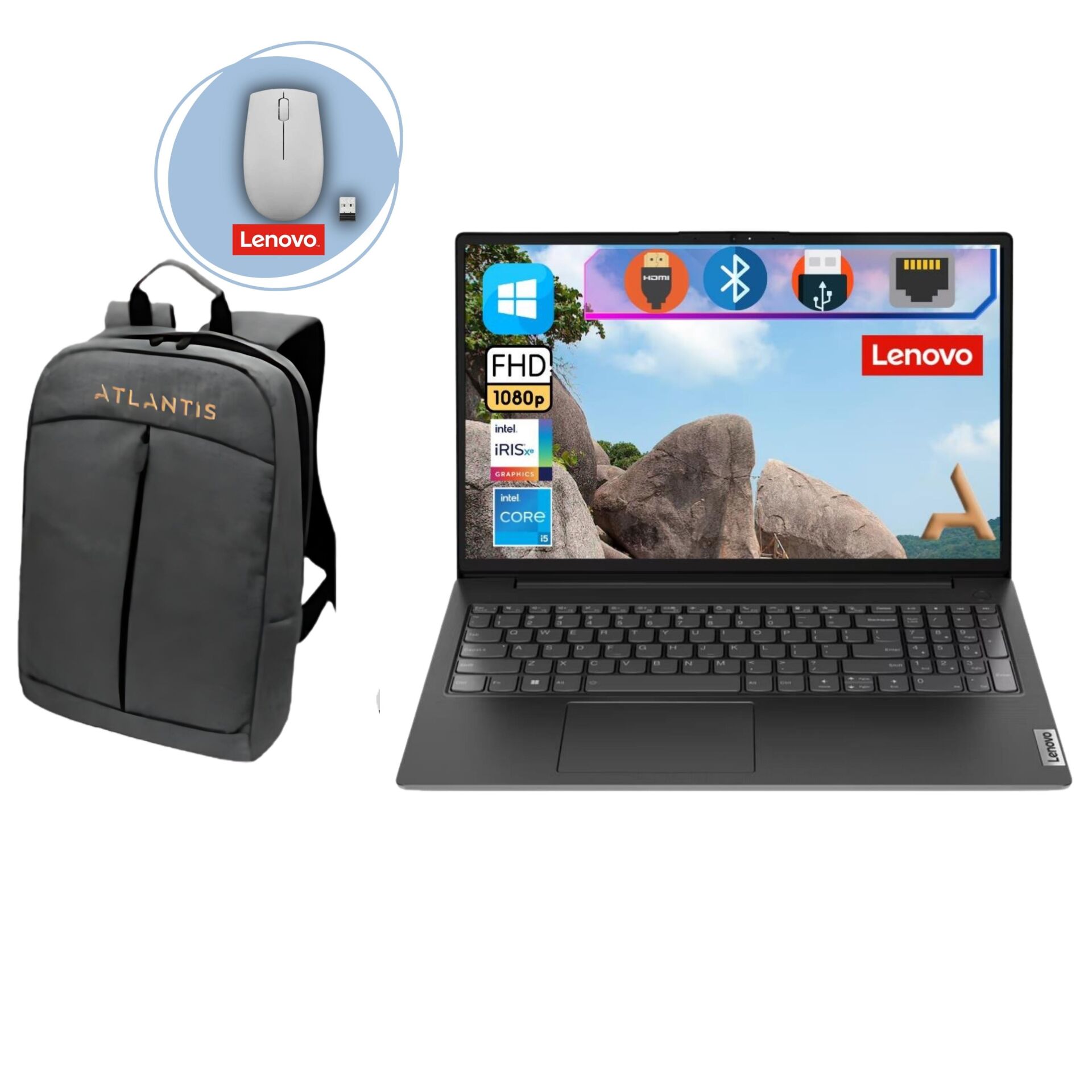 Lenovo V15 G3 I5-1235U 8GB 128GB SSD FDos 15.6'' FHD Notebook 82TT00A5TX0365+Mouse+Çanta