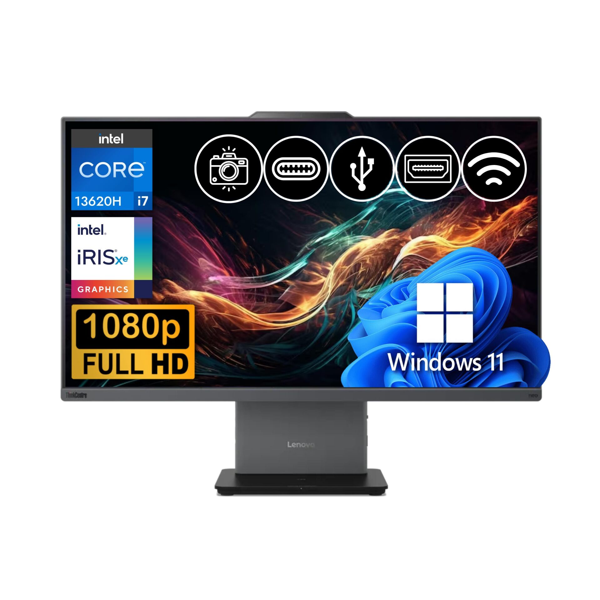 Lenovo Thinkcentre Neo 50A i7-13620H 8GB 512GB SSD 27'' W11Pro All in One Bilgisayar 12SAA01WTR ATL18