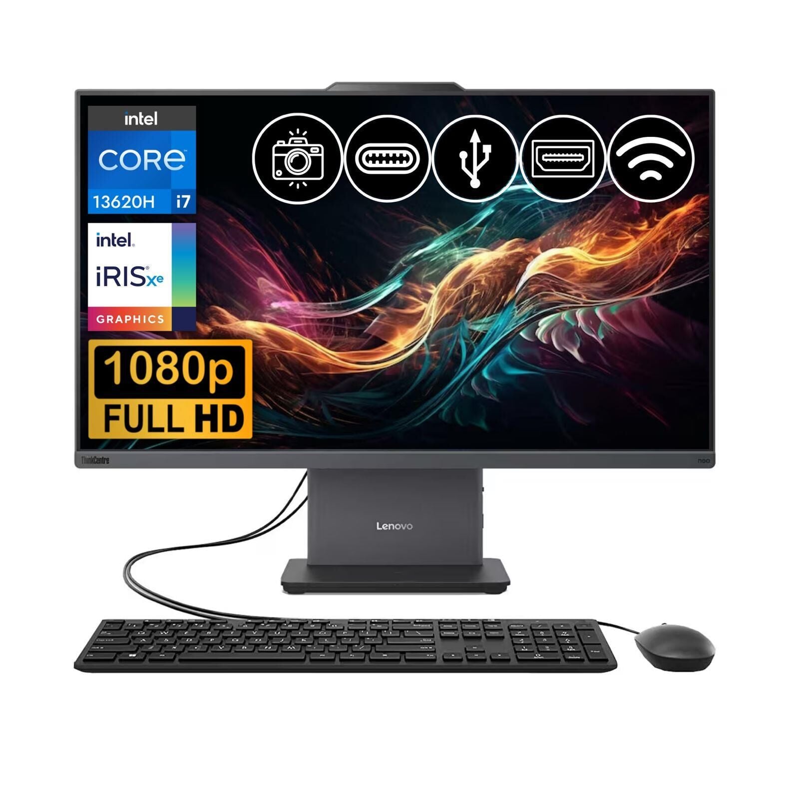 Lenovo Thinkcentre Neo 50A i7-13620H 16GB 1TB SSD 27'' W11Pro All in One Bilgisayar 12SAA01WTR ATL22