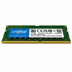 Crucial Micron 16GB DDR4 3200MHz CL22 SODIMM Laptop/Notebook RAM CB16GS3200E
