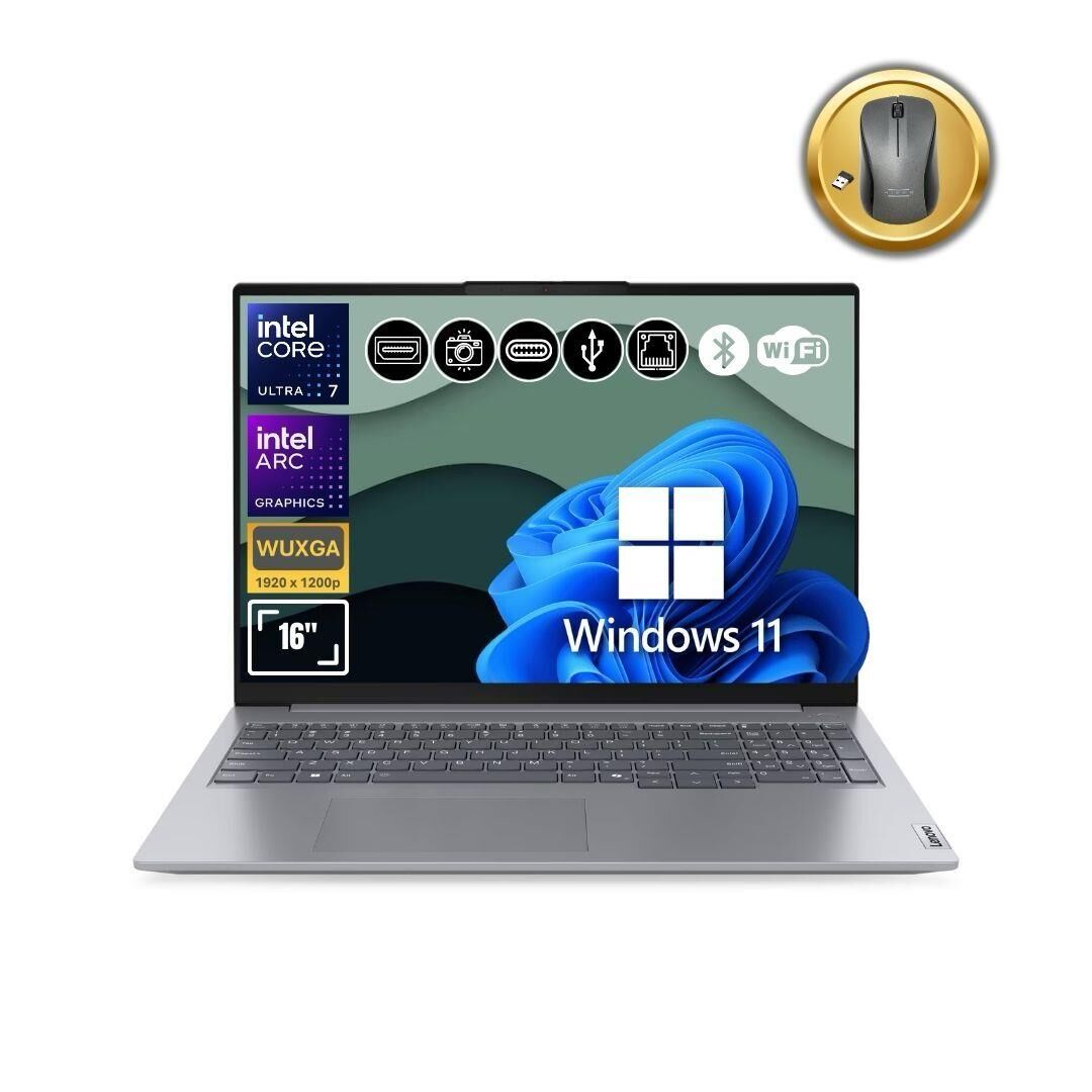 Lenovo Thinkbook 21MS008RTR Atl119 Ultra7-155H 24GB Ram 2TB SSD Arc Graphics 16'' W11Pro Notebook+Mouse