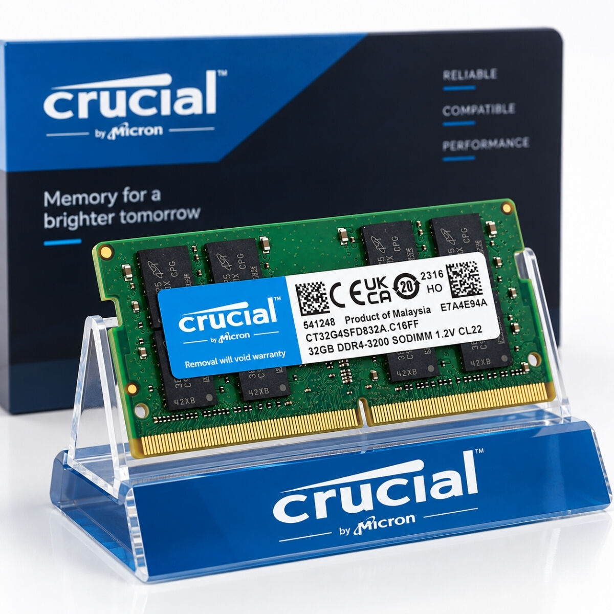 Crucial CT32G4SFD832A 32GB DDR4 3200MHz CL22 SODIMM Notebook RAM