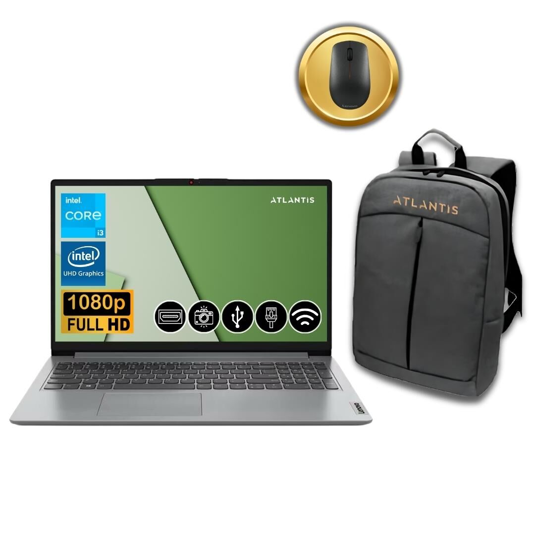 Lenovo Ideapad i3 1215U  24GB 512GB M.2 SSD  82QD00GMTX ATL46 15.6'' W11Pro Notebook+Çanta&Mouse