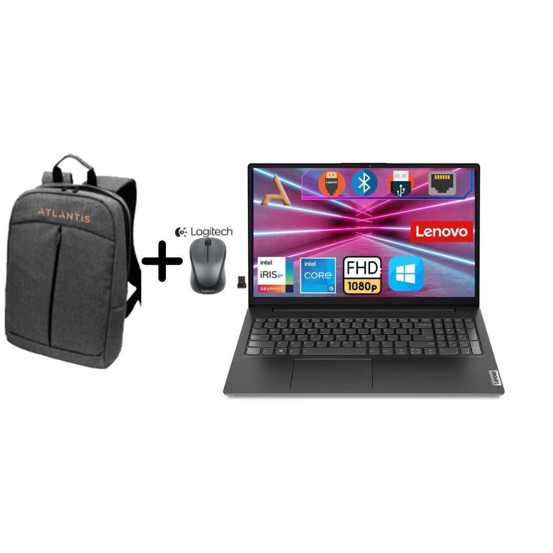 Lenovo V15 G3 I5-1235U 16GB 512GB SSD+500GB HDD W10Pro 15.6'' FHD Notebook 82TT00A5TX0413+Mouse+Çanta