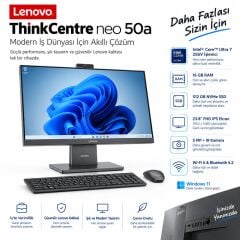 Lenovo ThinkCentre Neo 50a 13QGA000TR Ultra 7 256V 16GB 512GB SSD 23.8'' FHD IPS AI All In One