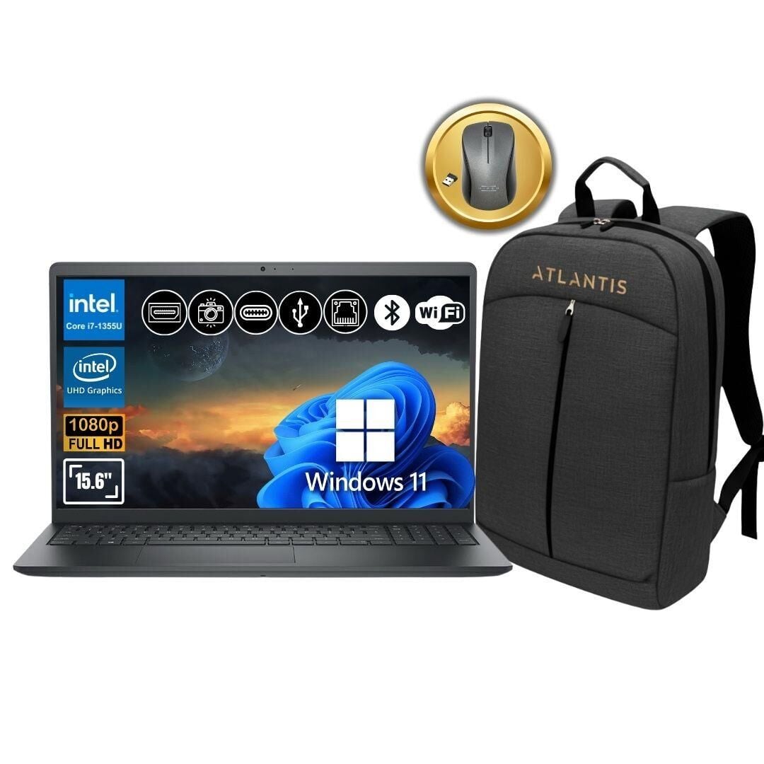 Dell Vostro 3530 i7-1355U 8GB 1TB SSD 15.6'' FHD Win11P N1601PVNB3530U ATL106 Notebook +Çanta&Mouse